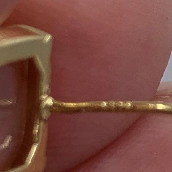 New, no tags, gold over 925 sterling clear crystal drop earring, statement piece - Picture 7 of 7